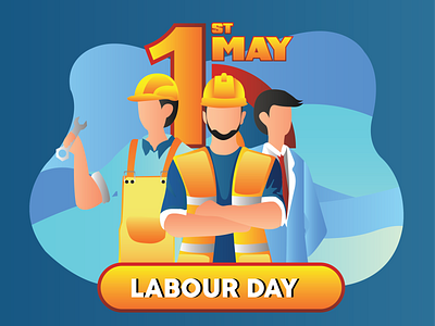 Happy Labour Day art comic design flat graphic design illustration illustrator typography vector