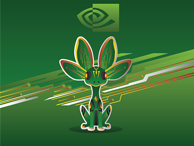 Mascot for Nvidia Studio Challenge branding design flat graphic design illustration illustrator logo vector