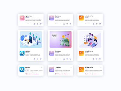 Digital product card styles