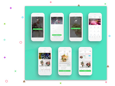 Flowershop app design gcc kuwait mobile uiux
