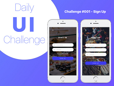 DailyUI Challenge - Day #001 #dailyui dailyui ui challenge