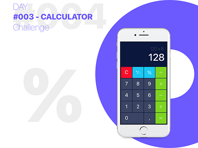 DailyUI Challenge - Day #004 calculations calculator challenge dailyui iphone ui