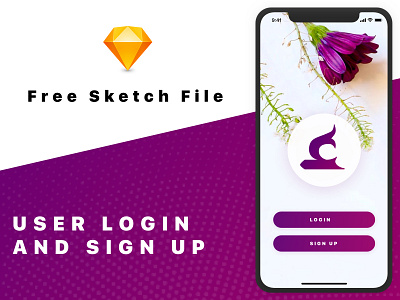 Free Sketch file for login and register view