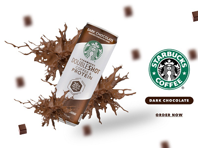 Starbucks Dark Chocolate - App Banner Design ads advertisement app coffee colddrink design starbucks