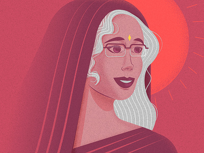 A hopeful future adobe illustrator character design digital art feminism illustration illustrator india indian texture vector illustration woman