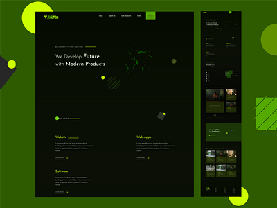 Website Redesign, Future Junction Co JP 2020 black clean clickcollect cyberpunk green landing page design landing page ui landingpage minimal neon uidesign uiux webdesign