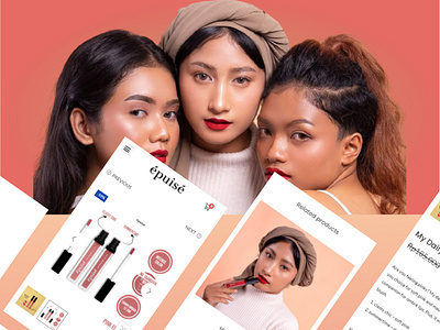 Cosmetic e-commerce UI mobile