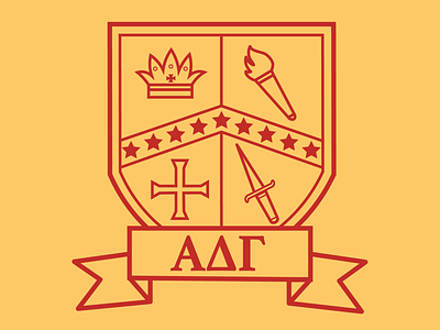 ADG Crest branding crest logo design frat logo fraternity graphic design illustration logo