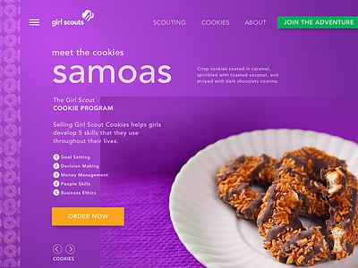 Daily UI #03 - Girl Scout Cookies Landing Page