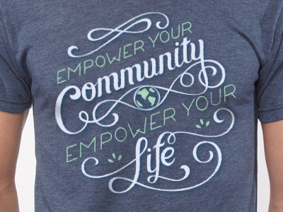 Lettering for FSD apparel community design empower fsd global illustration lettering life t shirt