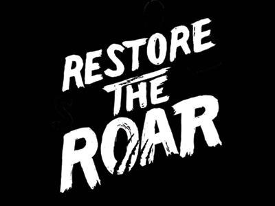 Wildlife Alliance apparel design apparel hand lettering restore the roar roar sketch type typography wildlife