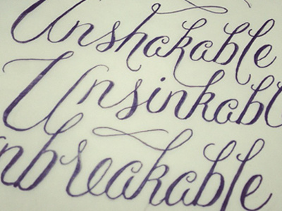 Lettering for Project Unbreakable apparel lettering project unbreakable script typography