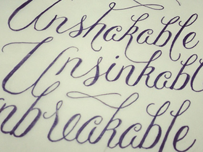 Lettering for Project Unbreakable