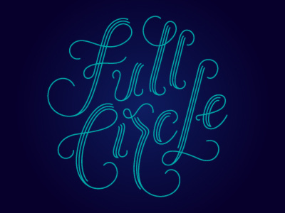 Full Circle Lettering circular full circle lettering line rounded script type typography