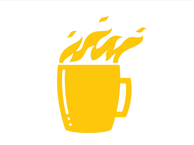 Hot Coffee coffee fire hotcoffee icon iconography illustration logo minimalist