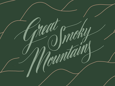 Great Smokies greatsmokymountains handlettering lettering nationalparks script typography