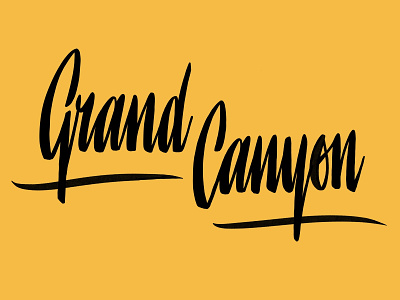 Grand Canyon brush brushlettering grandcanyon handlettering lettering nationalparks script typography