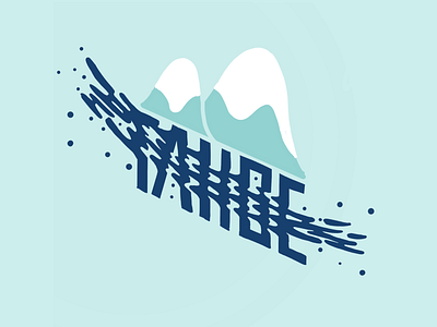 Shreddy hand lettering illustrations lettering mountains snow tahoe typography