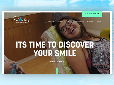 Seabreeze Orthodontics hero orthodontist website
