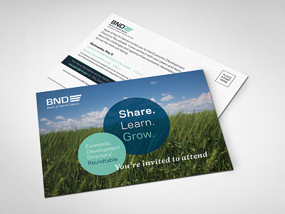 Roundtable Mailer graphic design mailer wheat