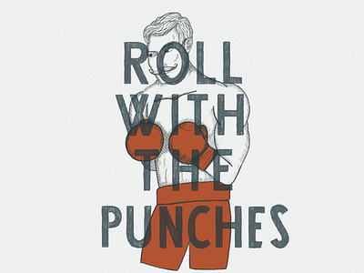 Roll With the Punches design digital graphic hand illustration ipadpro letter lettering procreate procreate app roll with the punches type typography