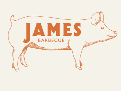 James BBQ Logo brand branding design digital graphic illustration lettering logo procreate procreate app type typography vector