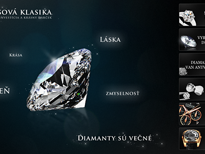 Quick facelift for shop with brilliants blue brilliants dark diamond glow light luxury