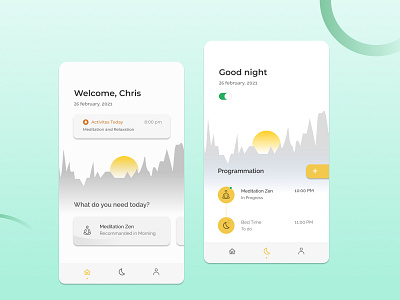 Day Planner : Mobile App Exploration (Day Mode) iconography illustraion mobile ui pattern planner planner app