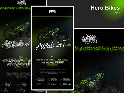 Hero Cycles Ad - Creative Visualization ad adverstisement bike branding creative cycles hero poster posters