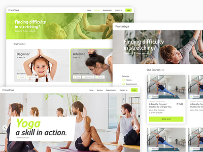 PranaYoga - Omnify powered site 2021 branding design illustration logo omnify practice pranayoga redesign ui user interface ux design vector website yoga