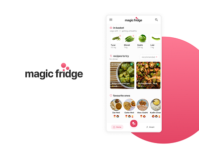 magic fridge - delicious deal everyday 2021 application branding cook cooking delicious design dish food fridge illustration logo magic fridge redesign ui user interface ux design vector vegetable zomato