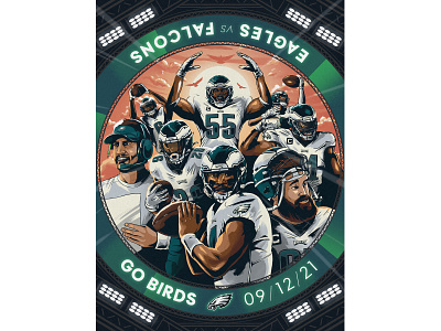 Eagles vs. Falcons Game Day Poster by Ryan Lynn on Dribbble