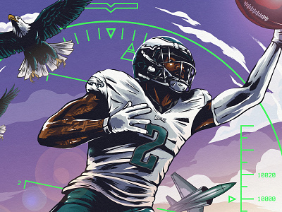 Eagles vs. Jets comic darius slay digital eagles figure illustration illustrator jets military new york nfl philadelphia photoshop player poster pro sports