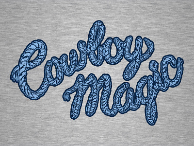 It's magic cowboy illustration rope ryan lynn tshirt type typography