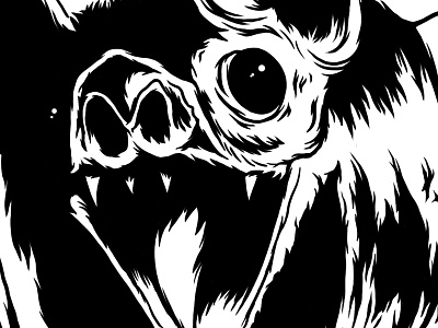 Bat animal bat black eyes halloween illustration screenprint vampire