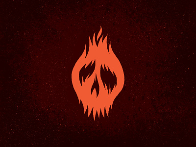 Skull Flame branding fire flame logo skull