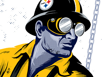 Pittsburgh Steelers beer factory football illustration miller lite nfl pennsylvania pittsburgh poster sports steel steelers