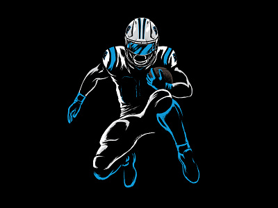 Carolina Panthers ca carolina panthers football illustration nfl running back social sports