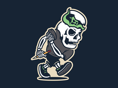 LET ME AT EM art character ghost illustration logo mascot retro self promo skeleton skull sports vector