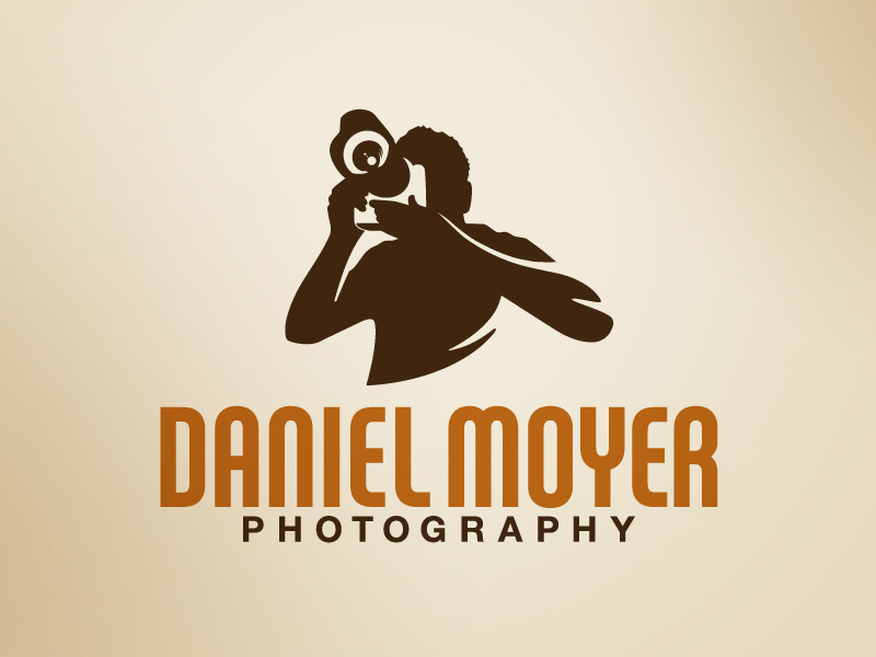 Daniel Moyer Photography photography logo portrait wedding photo photograph type small business brown branding paper