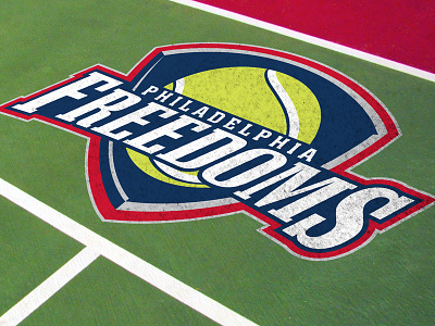 Freedoms Logo Exploration 23k court crest freedom identity logo philadelphia sports team tennis