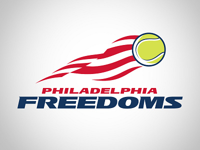 Freedoms Logo Exploration 23k america city flag flames freedom identity logo philadelphia sports team tennis tennis ball