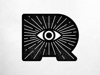 self logo black explosion eye letter lines logo r self promo stamp texture type