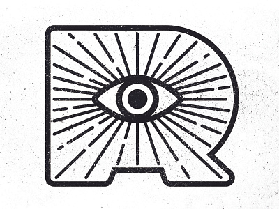 White RLD Logo explosion eye logo paper r rays self self promo stamp texture type typeography white