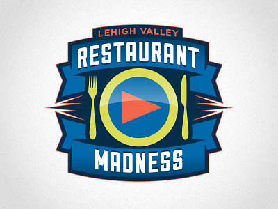 Restaurant Madness 401 banner branding crest dlv event fork identity knife lehigh valley logo plate play restaurant sports