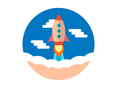 Rocket Launch background business concept design flat illustration launch product rocket start up vector