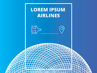 Airlines banner adobe illustrator airlines airport banner banner design blue business design flat gradient icons illustration logo logotype typography vector