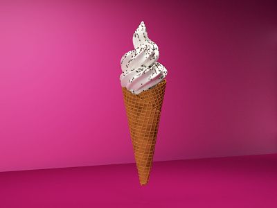 3D Ice Cream 3d 4d design ice cream illustration