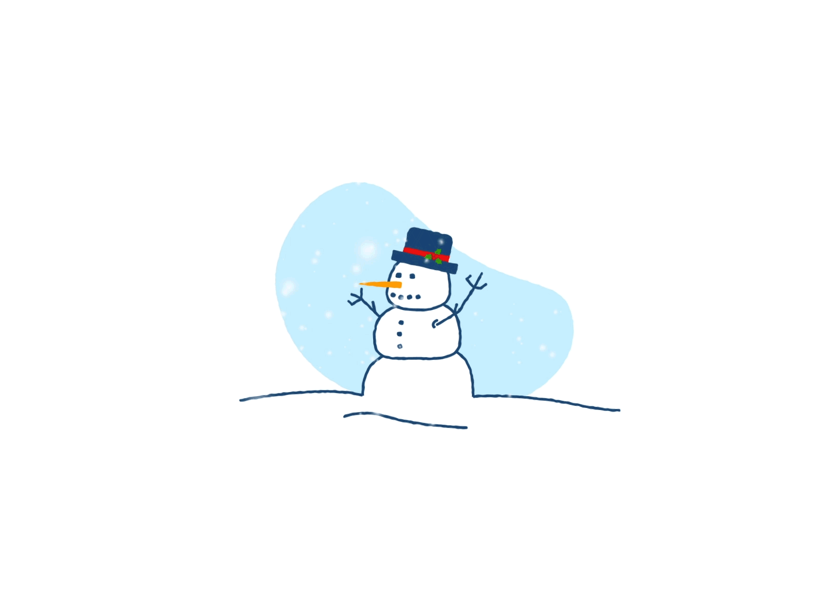 Snowman ☃️ after christmas december design effects gif graphic holidays illustration mograph mographics motion season snow snowball snowman