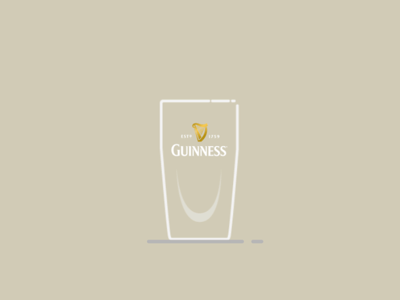 Guinness after design effects gif graphic illustrator loop loop animation mograph motion quick type vector